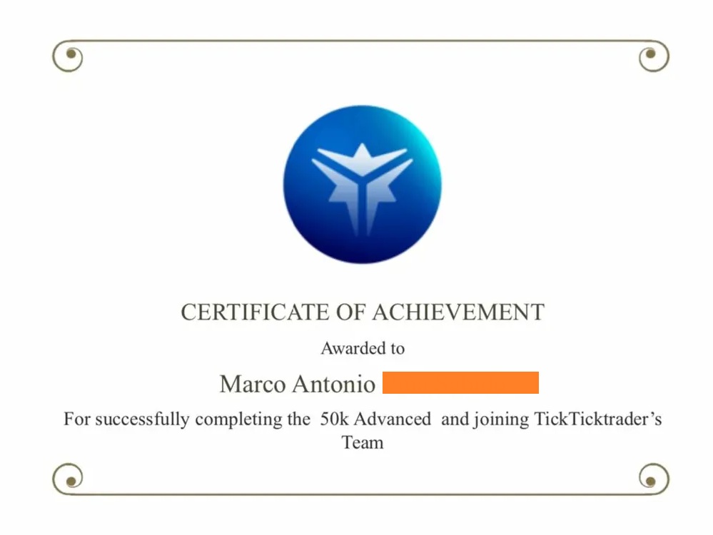 TickTicktrader certificate