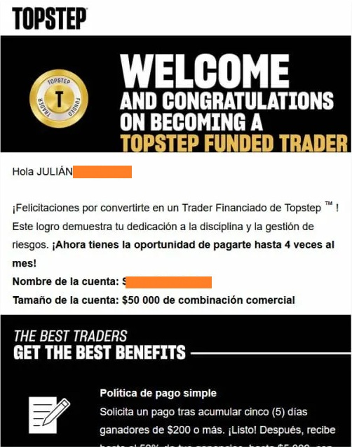 Topstep certificate
